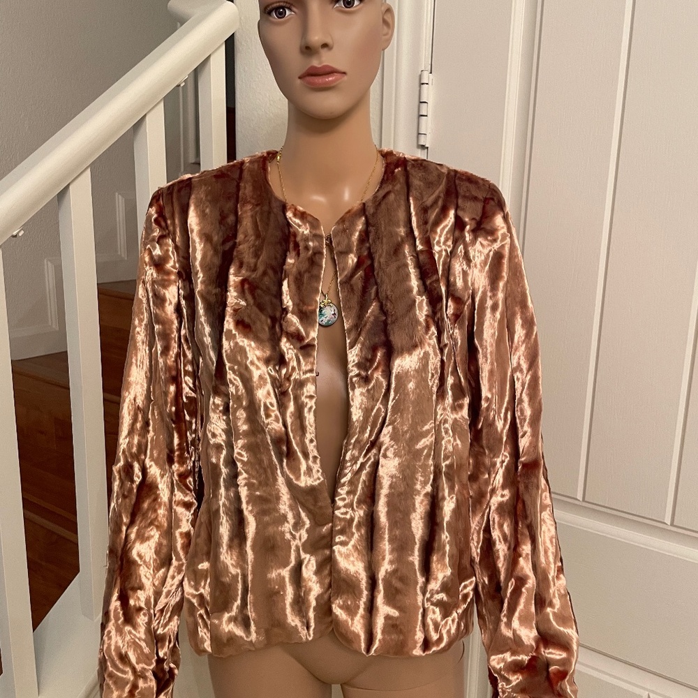 Vintage- Style Faux Fur Jacket.